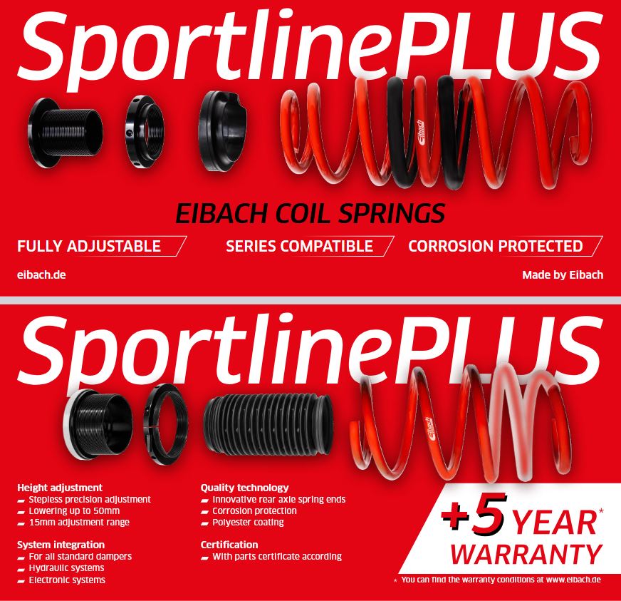 Eibach sportlinePLUS Verlagingsveren Audi A3 Limousine (8YS) 30 TDI, 30 TFSI Mild Hybrid